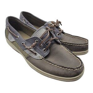 SPERRY Top-Sider Women’s Boat Shoe Leather Loafer 3 Eyelet Sz 8.5M